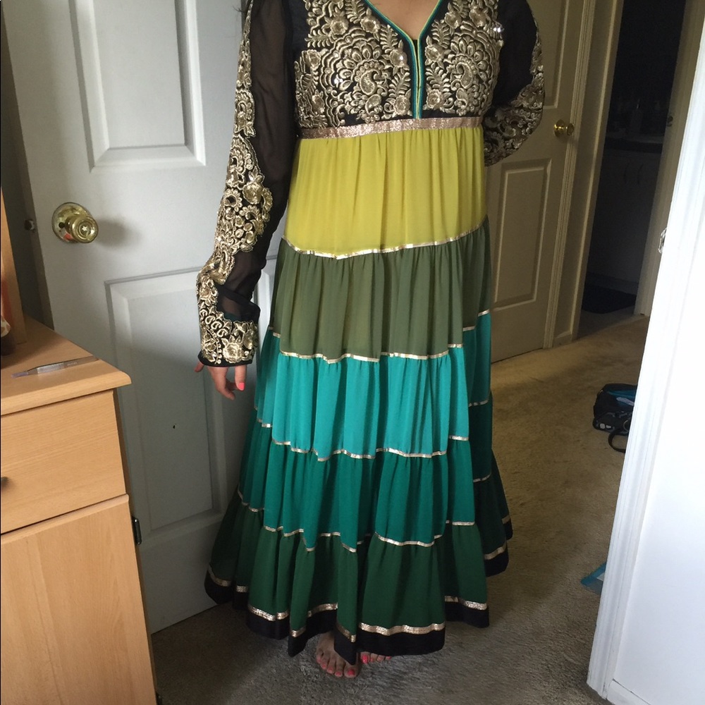 Gorgeous Bollywood gown anarkali NEW - Picture 4 of 4